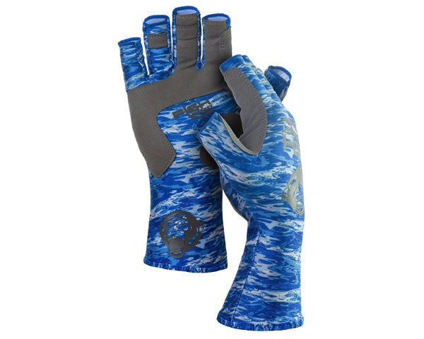 Half Finger Guide Glove - Blue Water Camo