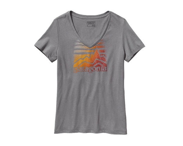 Patagonia Women's Distressed Logo T-Shirt - Feather Grey
