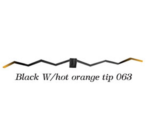 Streamer Legs - Black with Hot Orange Tip