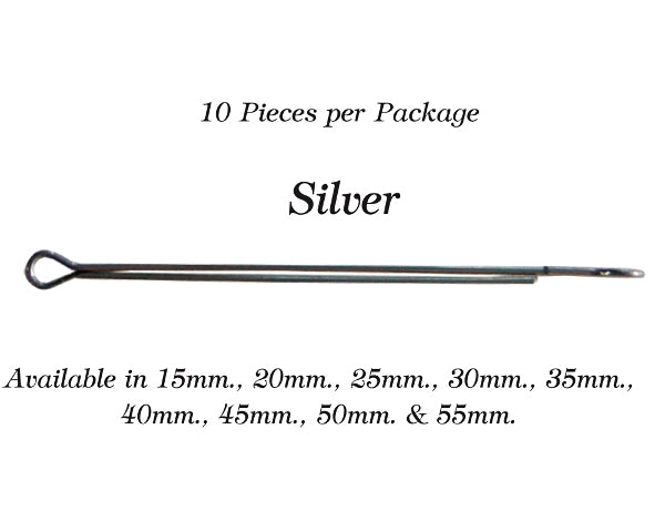 Fly Tying Shanks - Silver - Off Set