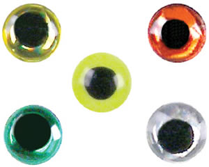 3D Eyes - Green - Sizes 2.5 - 8.0 mm