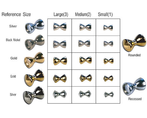 Brass Dumbell Eyes - Rounded Ends - Gold