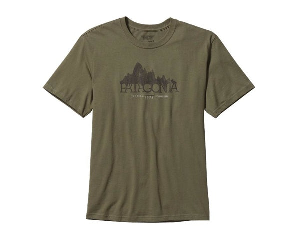 Patagonia Men's Fitz Roy Granite Cotton T-Shirt - Fatigue Green