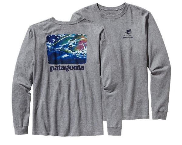 Patagonia Men's L/S World Trout Steelhead Gravel Heather