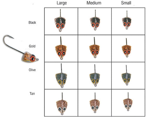 Trina's Sculpin Head - Black - Small, Medium or Large.