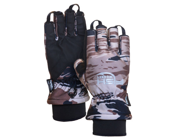 Tundra II - Half-Finger Fishing Glove - Fall Water Camo