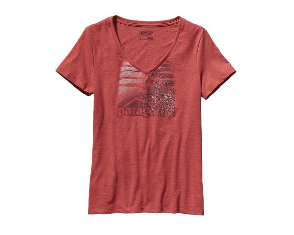 Patagonia Women's Distressed Logo T-Shirt - Sumac Red