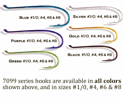 100 - Blue T.U.E. Heavy Wire Salmon / Steelhead Hook 4